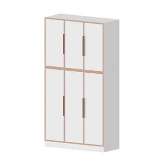 qickly® Schrank, 5 OH, 6 Türen, B/H/T: 104,2x176x42,6 cm 